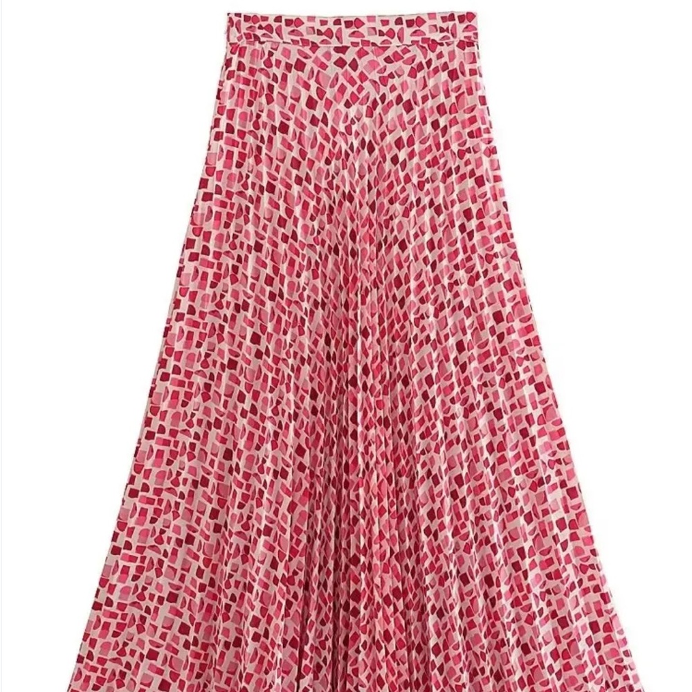 Vibrant Mosaic Pattern Skirt